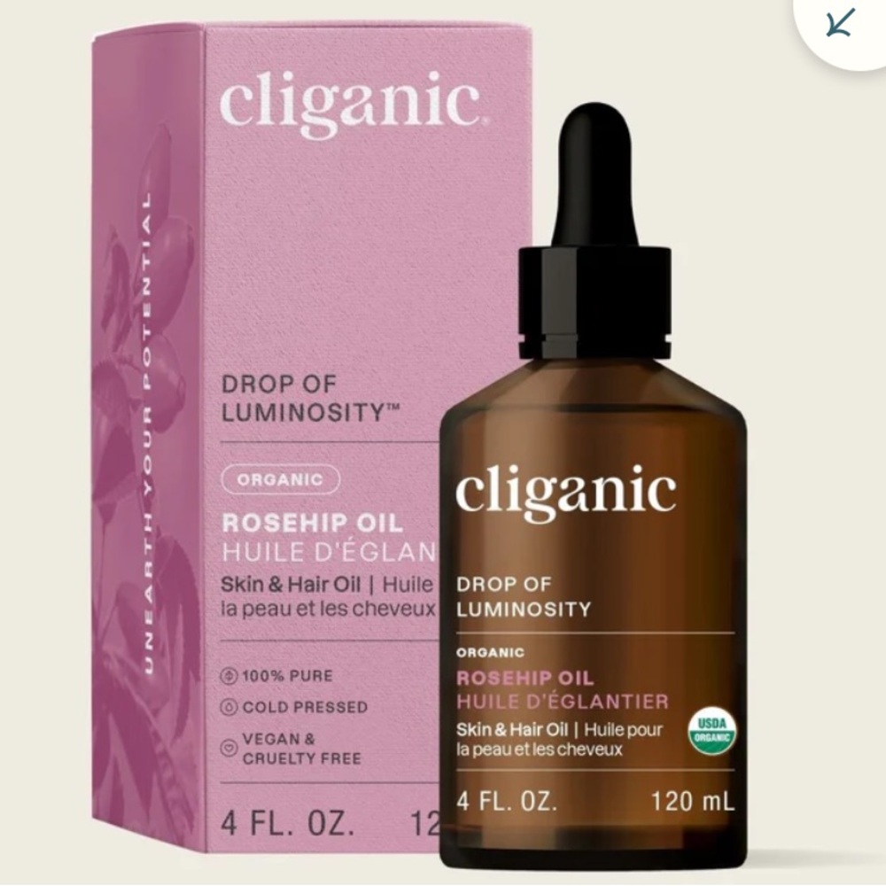 Organic Rosehip Oil Skin & Hair Oil 4oz